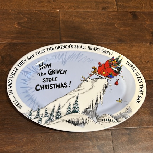 Dining Drseuss The Grinch Who Stole Christmas Serving Platter New
